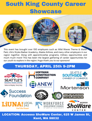 Get Your Company in Front of More Than 1,000 Students at South King County Career Showcase