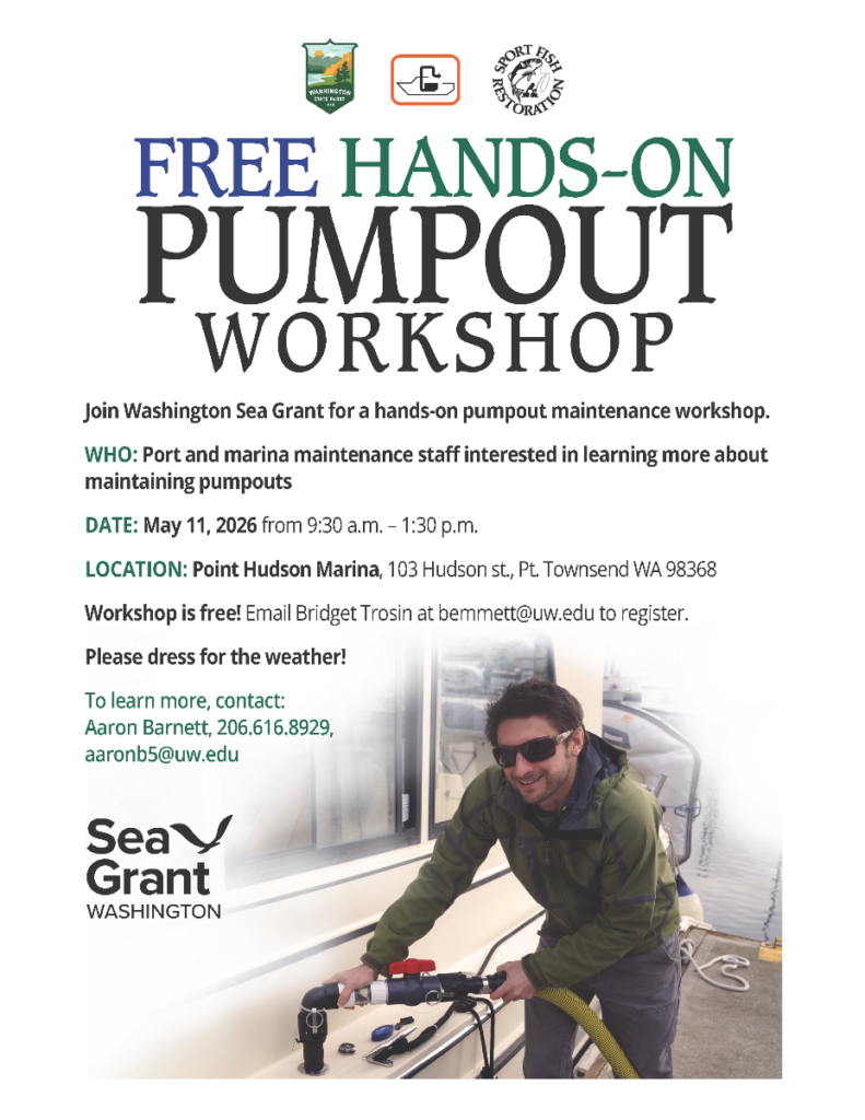 Register Today for Sea Grant Washington Pumpout Repair Workshop